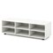Modern White TV Console with 3 Adjustable Shelves and Cable Management MDF Media Storage